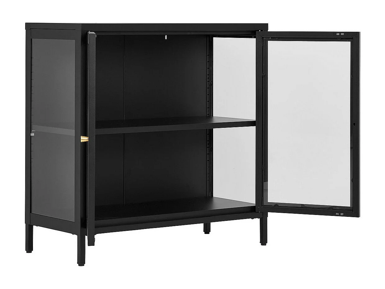 Vitrine de Salon Dalby, Noir, 80x35x80 cm, Seven Design