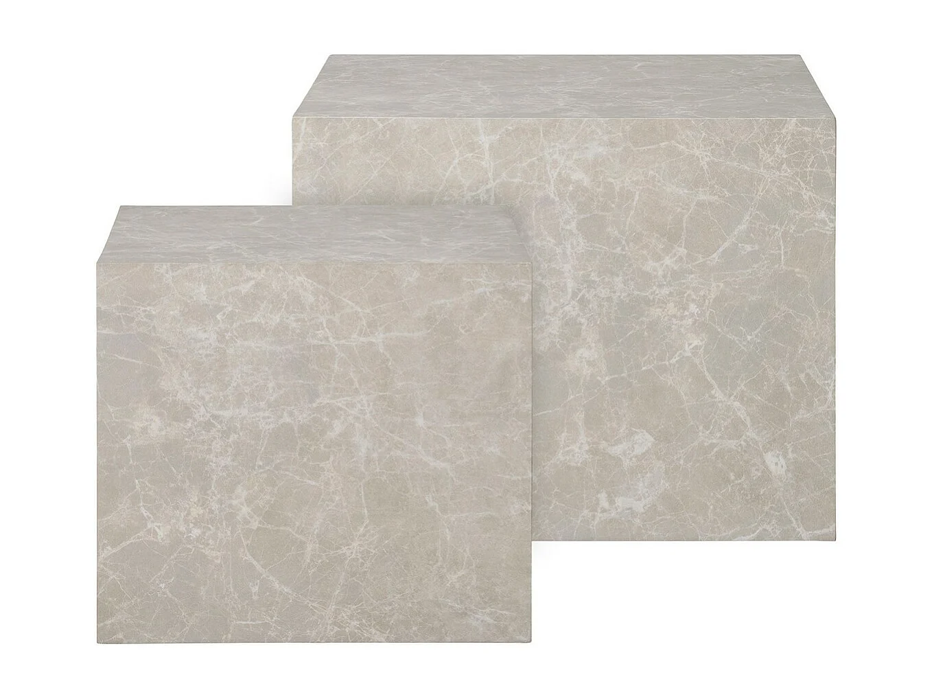 Table d'Appoint Prague, Gris, 50x50x40 cm, Seven Design