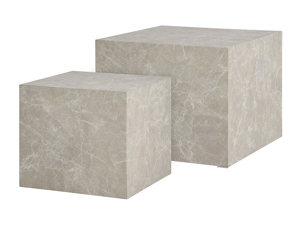 Table d'Appoint Prague, Gris, 50x50x40 cm, Seven Design