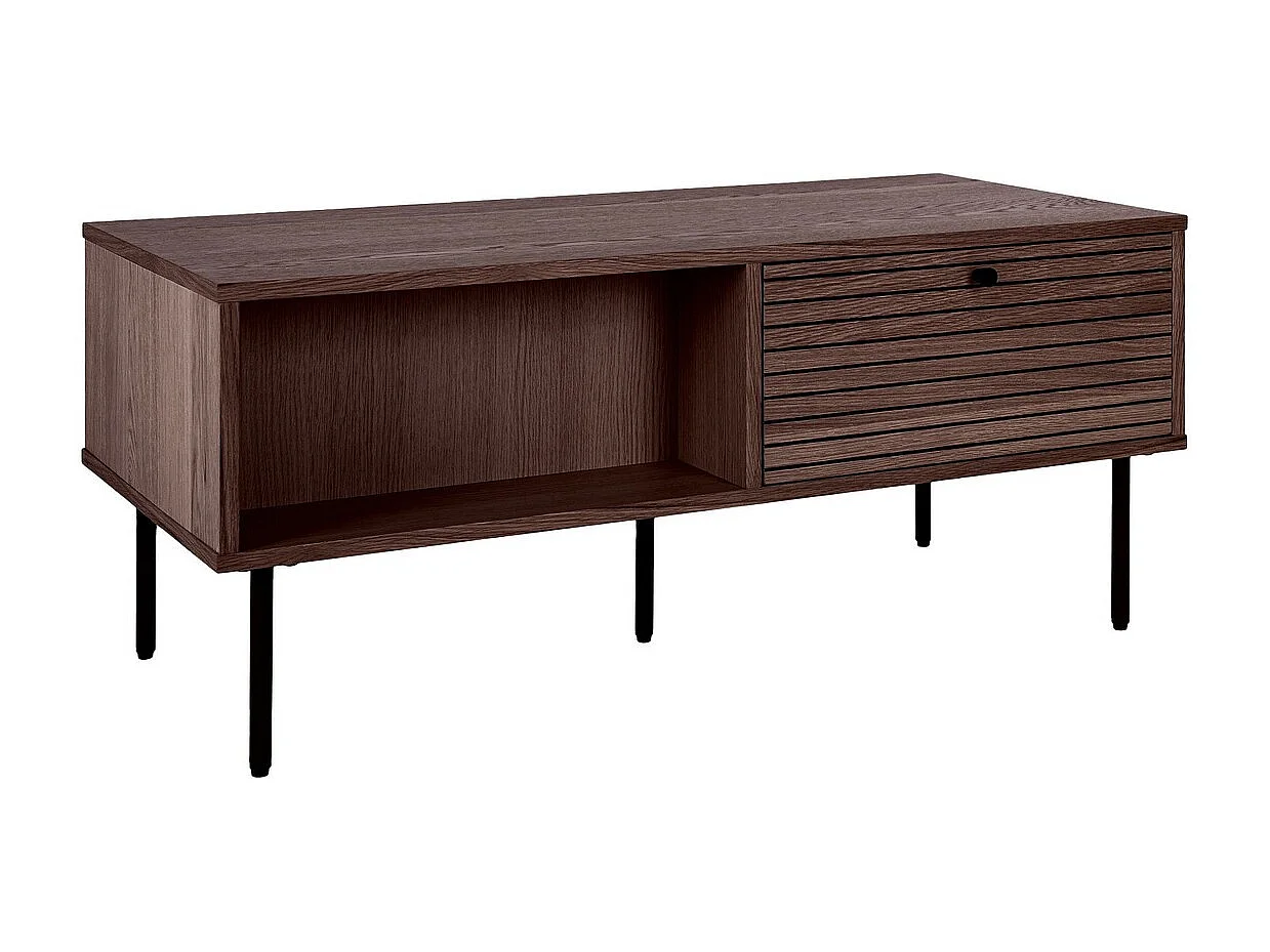 Table d'Appoint Kyoto 1, Marron, 100x50x45 cm, Seven Design
