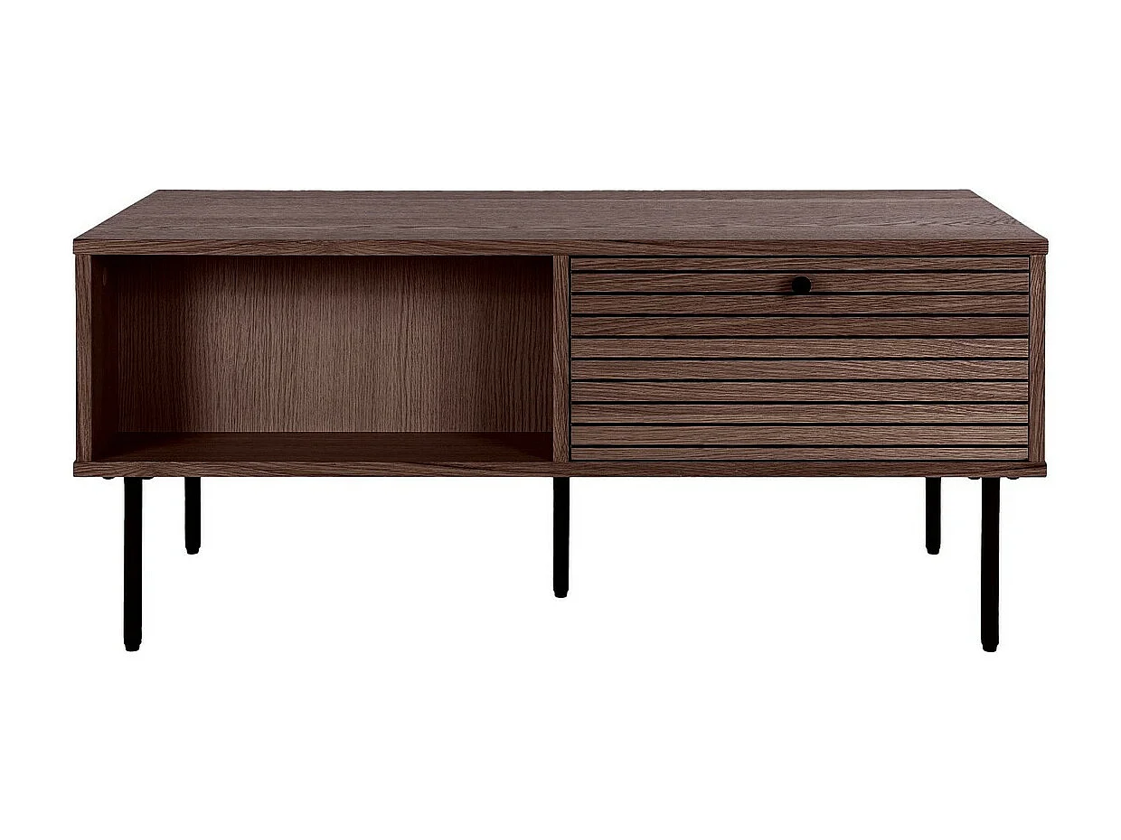 Table d'Appoint Kyoto 1, Marron, 100x50x45 cm, Seven Design