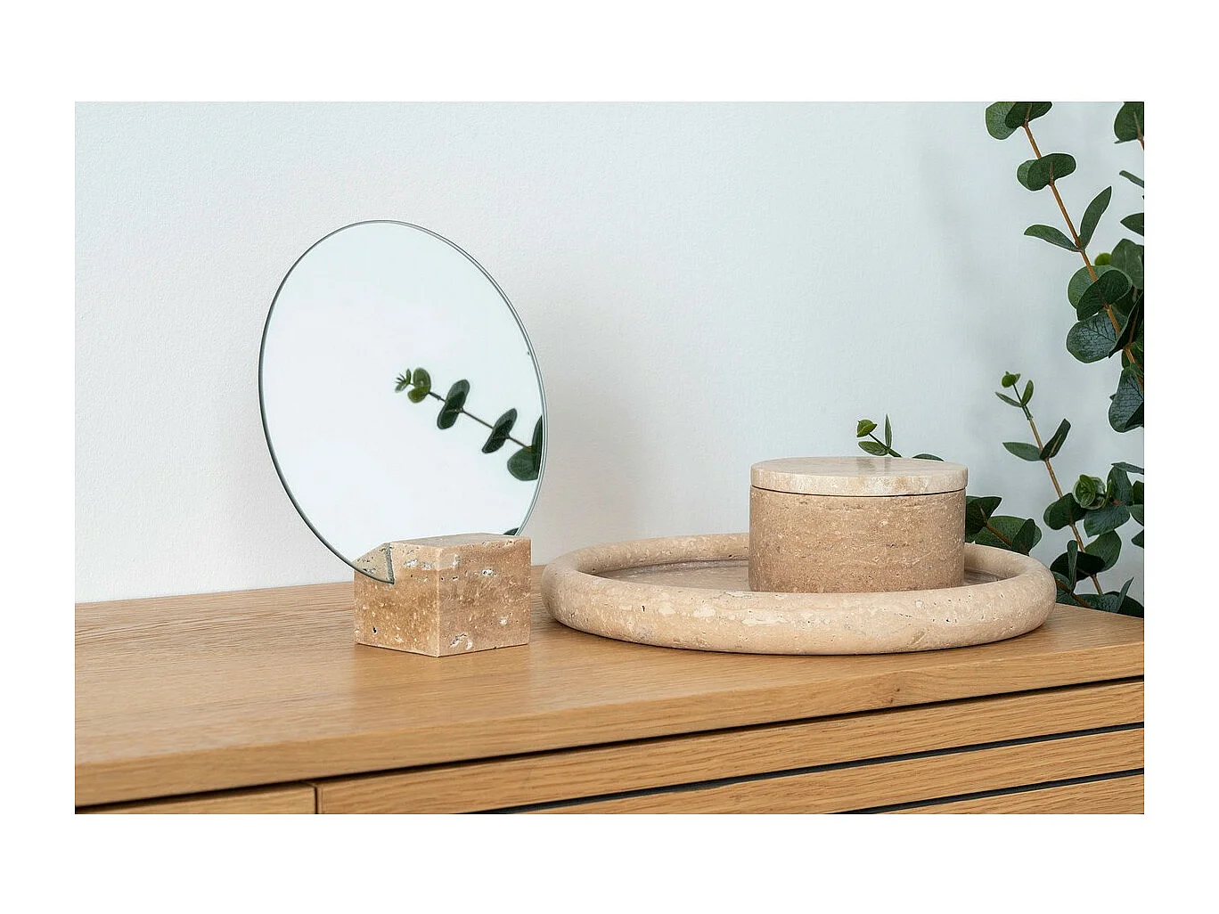 Plateau Bruce, Beige, 25,5x25,5x2,5 cm, Seven Design