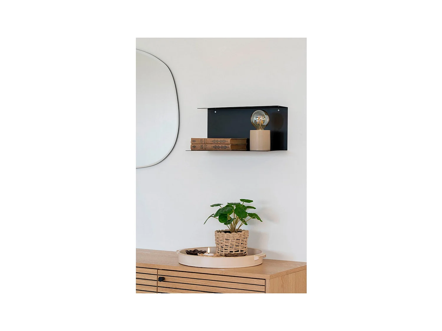 Dienblad Bea, Wit, 37x37x4,5 cm, EPIKASA