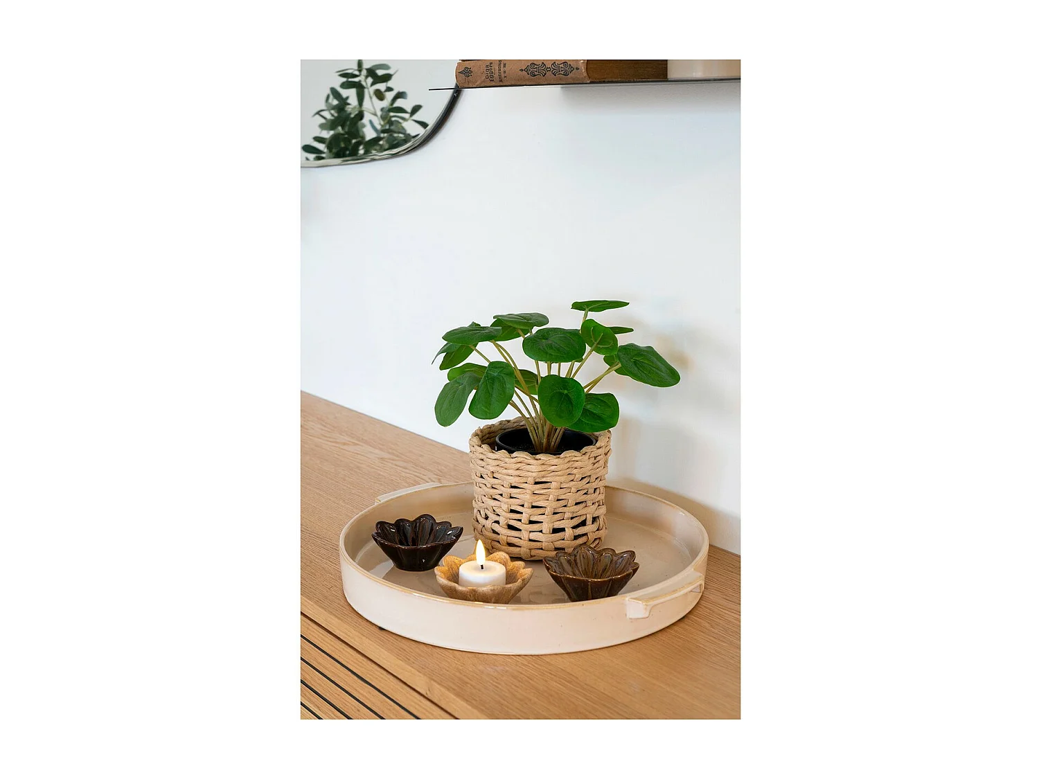 Plateau Bea, Blanc, 37x37x4,5 cm, Seven Design