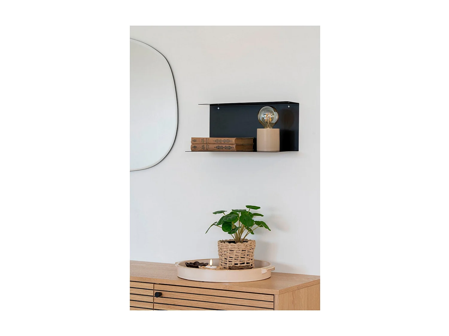 Plateau Bea, Blanc, 37x37x4,5 cm, Seven Design