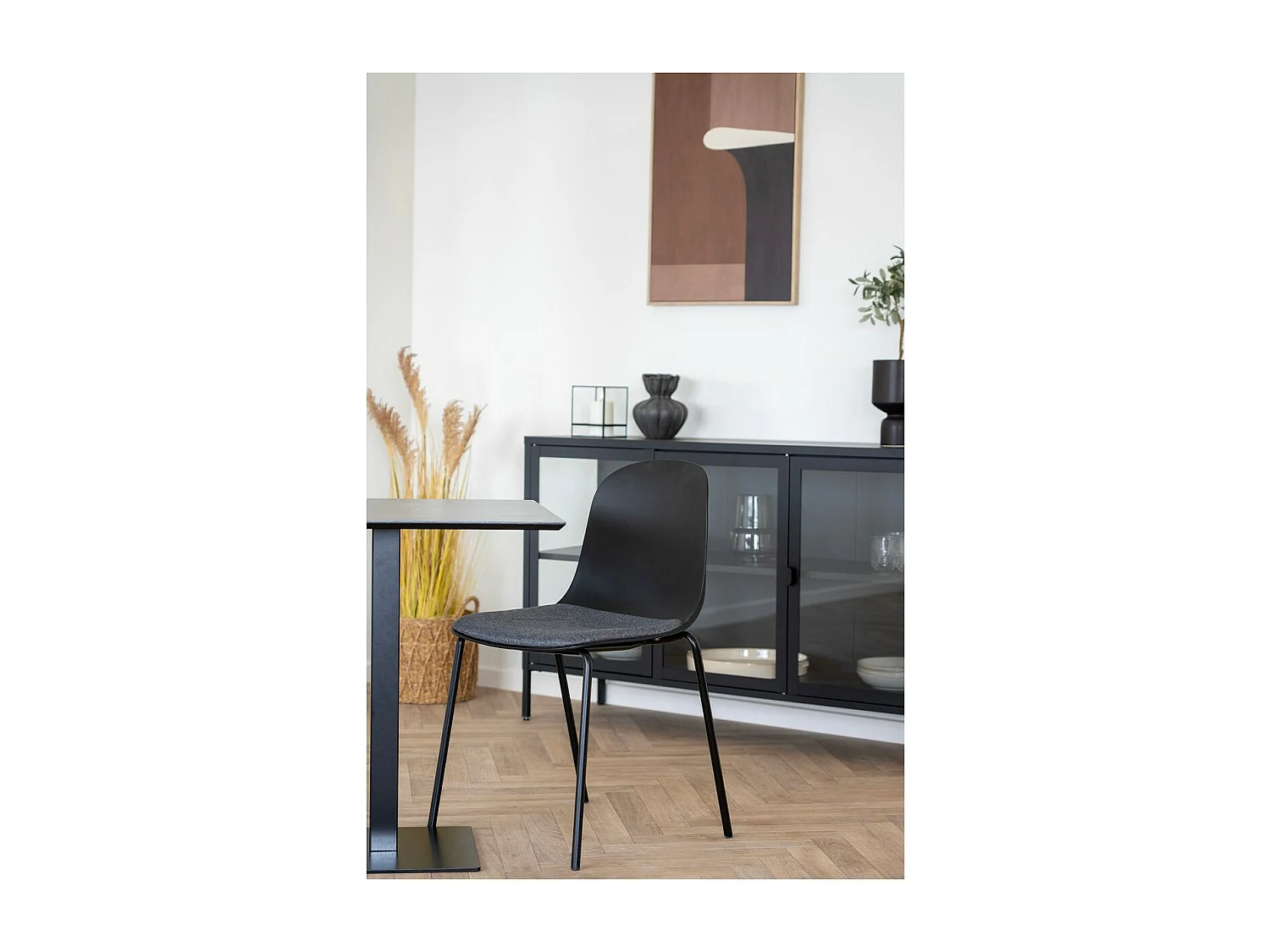 Lot de 2 Chaises Madalena, Noir, 50x53x85 cm, Seven Design