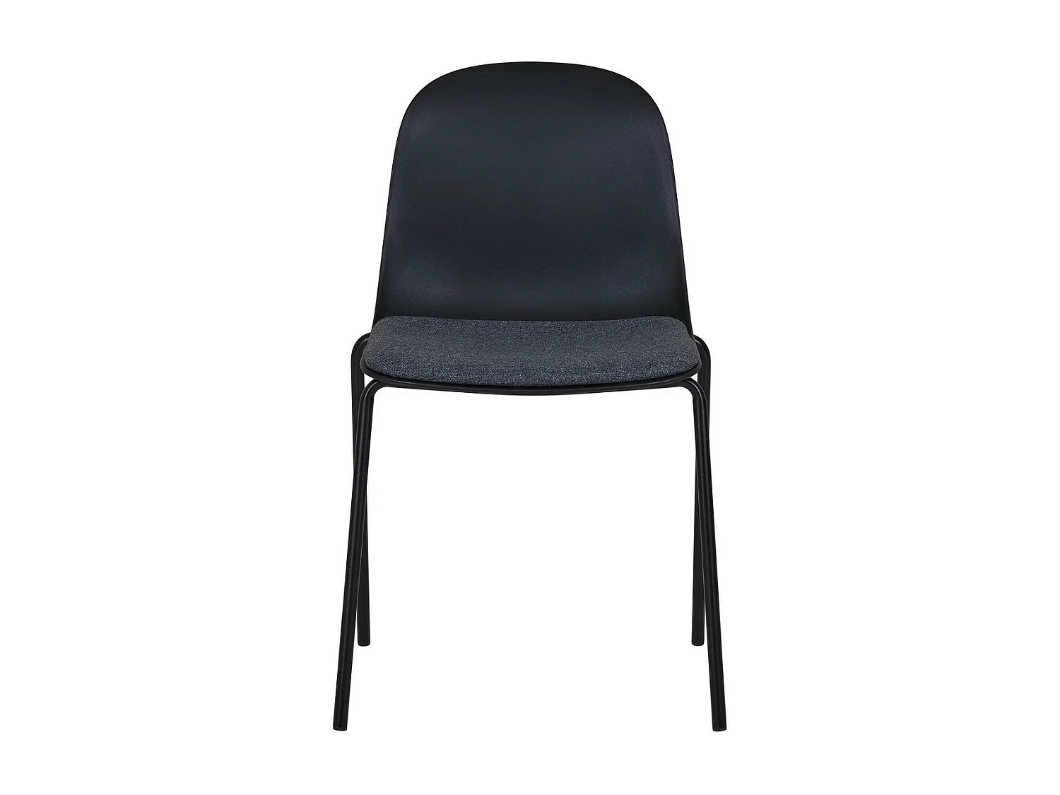 Lot de 2 Chaises Madalena, Noir, 50x53x85 cm, Seven Design