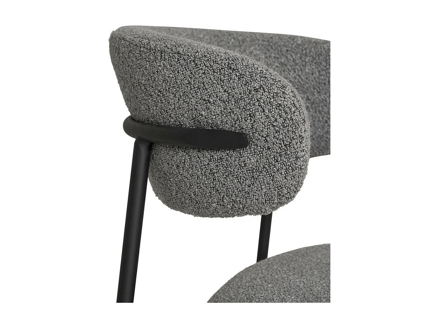 Lot de 2 Chaises Mira, Gris, 55x59x79,5 cm, Seven Design