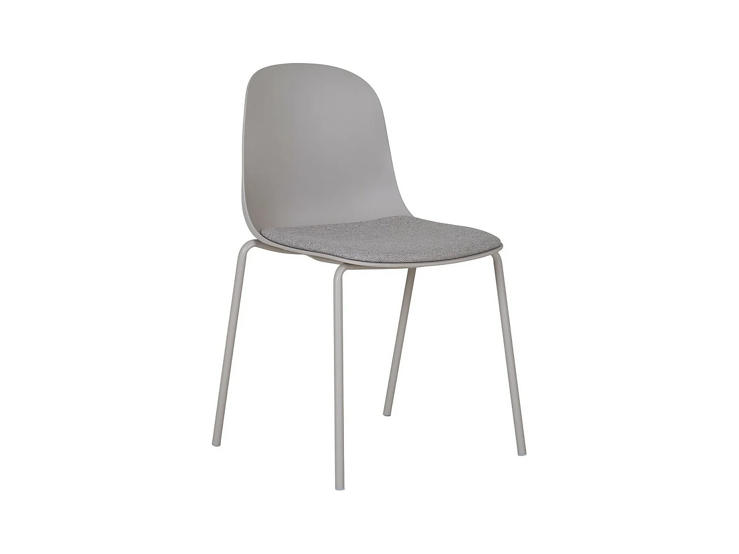 Lot de 2 Chaises Madalena, Gris, 50x53x85 cm, EPIKASA