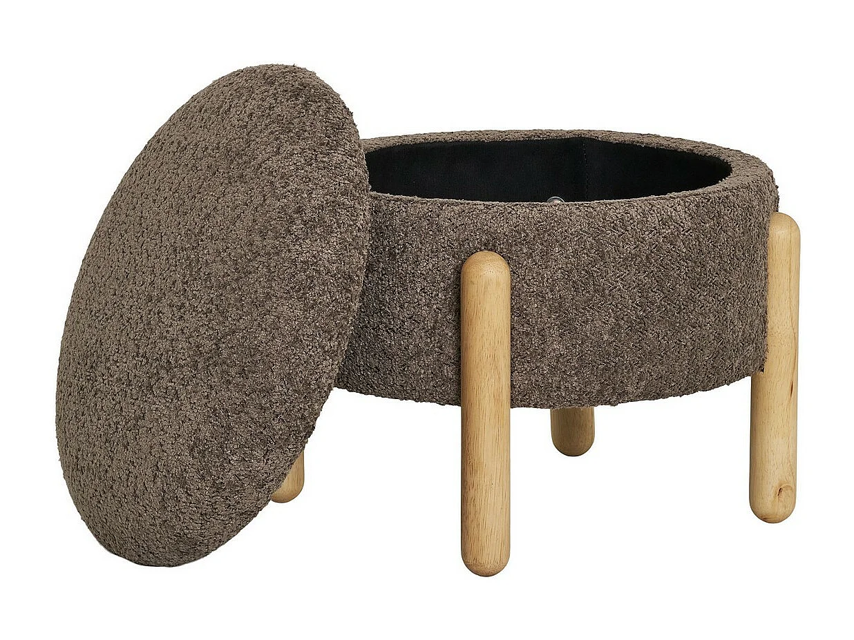 Pouf Medas, Marron, 45x45x36 cm, Seven Design