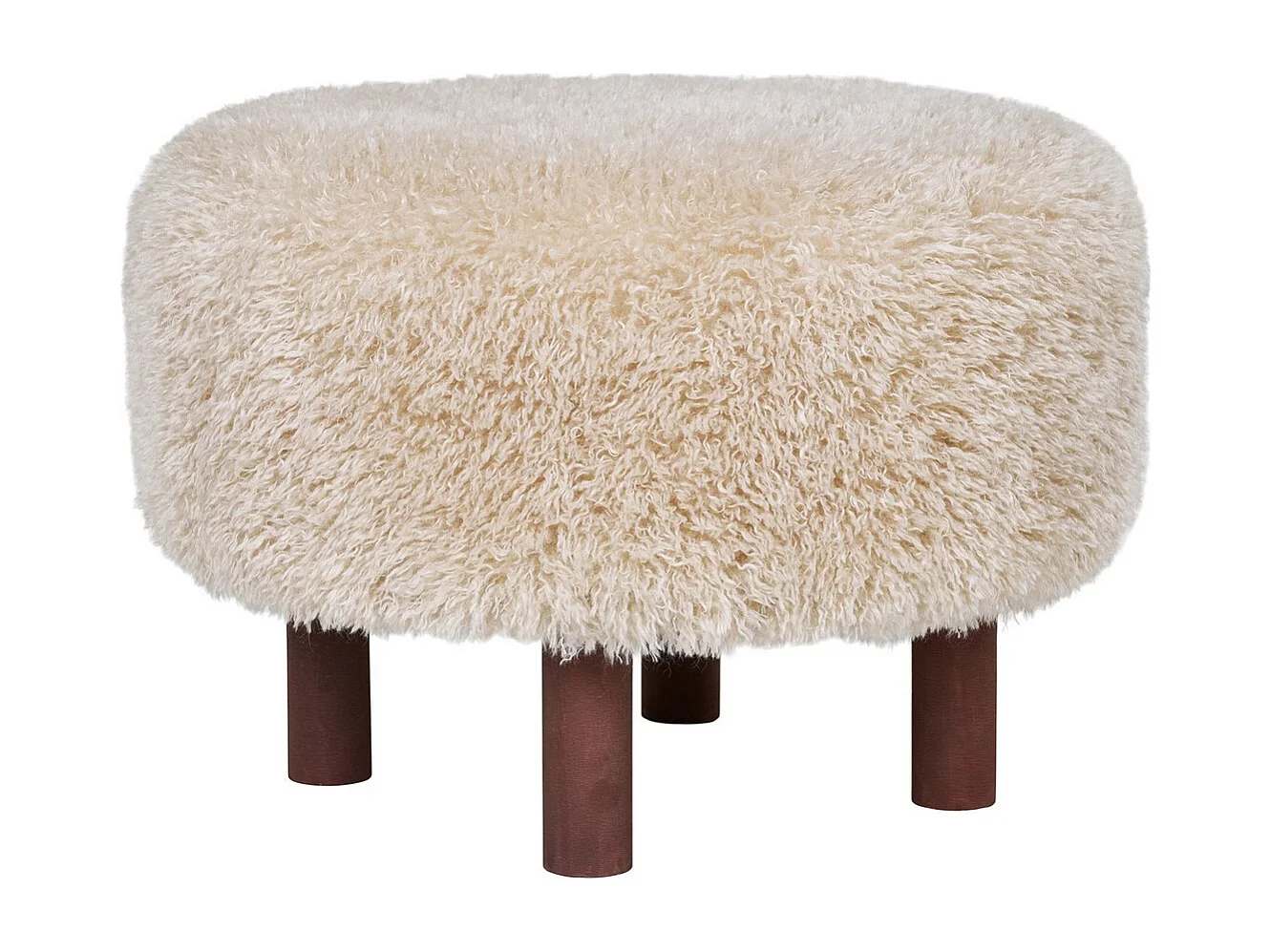 Pouf Inverness, Beige, 50x50x33 cm, Seven Design