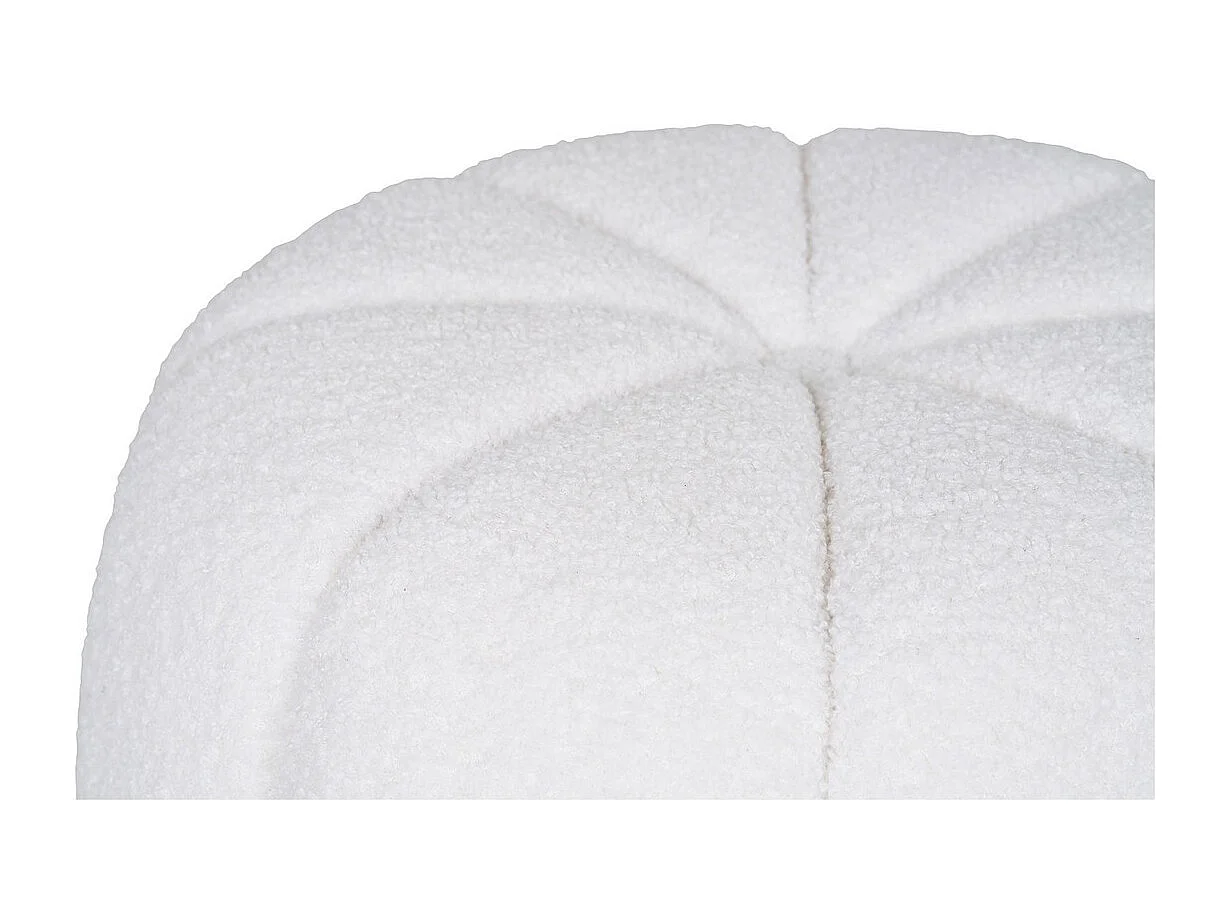 Pouf Paisley, Blanc, 48x48x38 cm, Seven Design