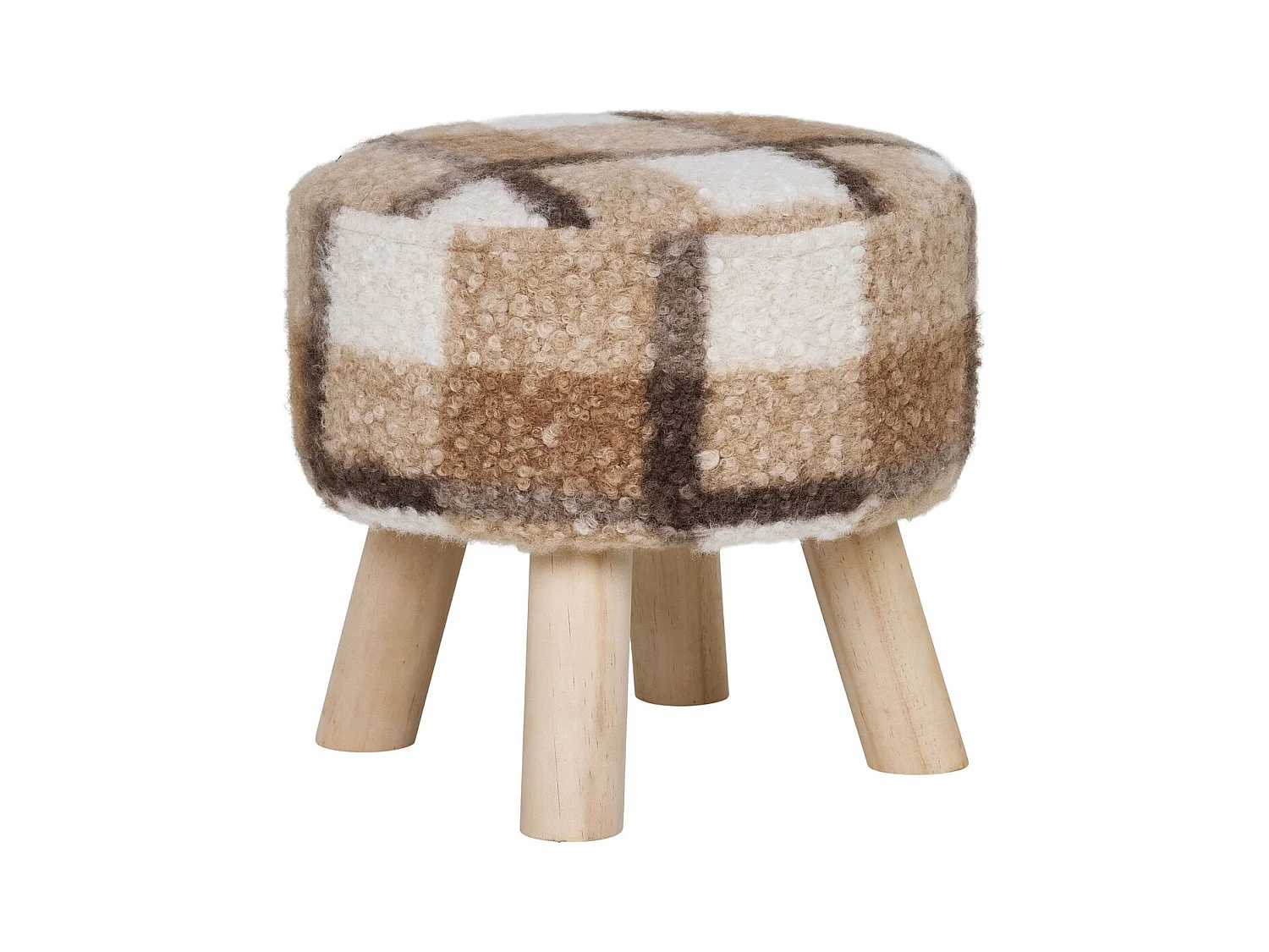 Pouf Aberdeen, Marron, 31x31x29 cm, Epikasa