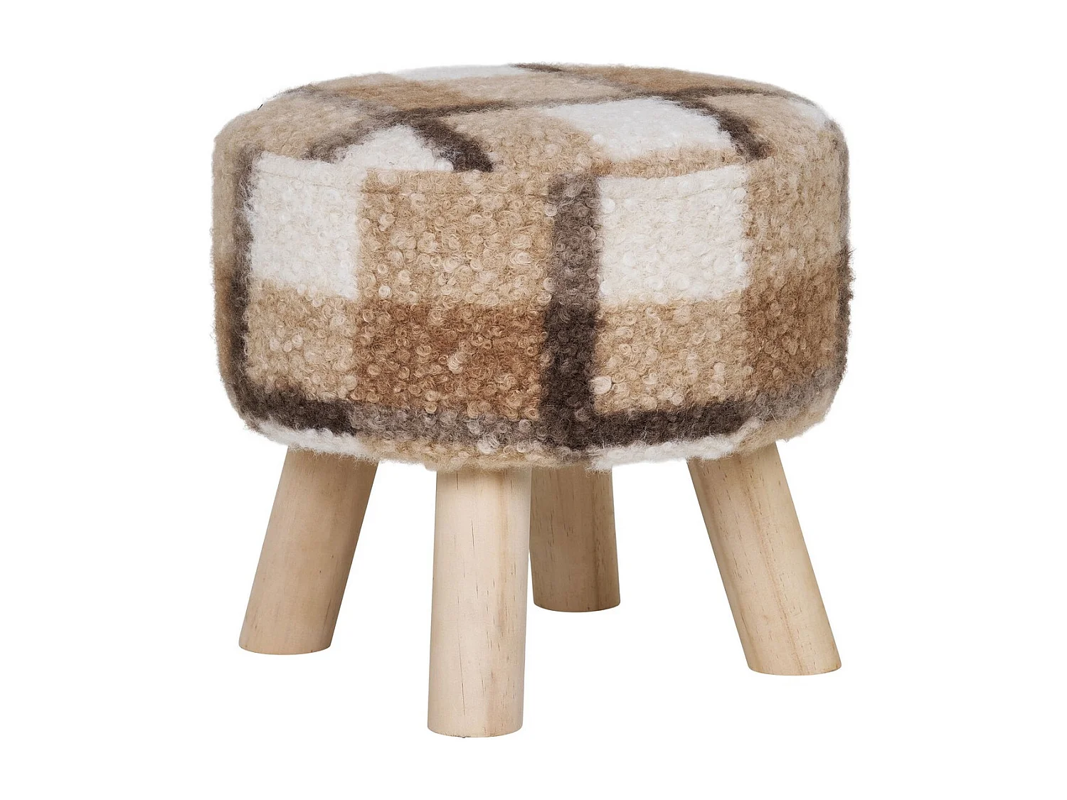 Pouf Aberdeen, Marron, 31x31x29 cm, Seven Design