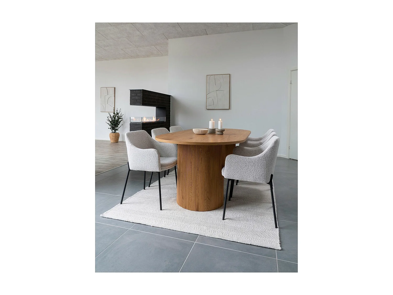 Afdrukken op Canvas met Lijst Madeline 1, Wit, 60x3x90 cm, Seven Design