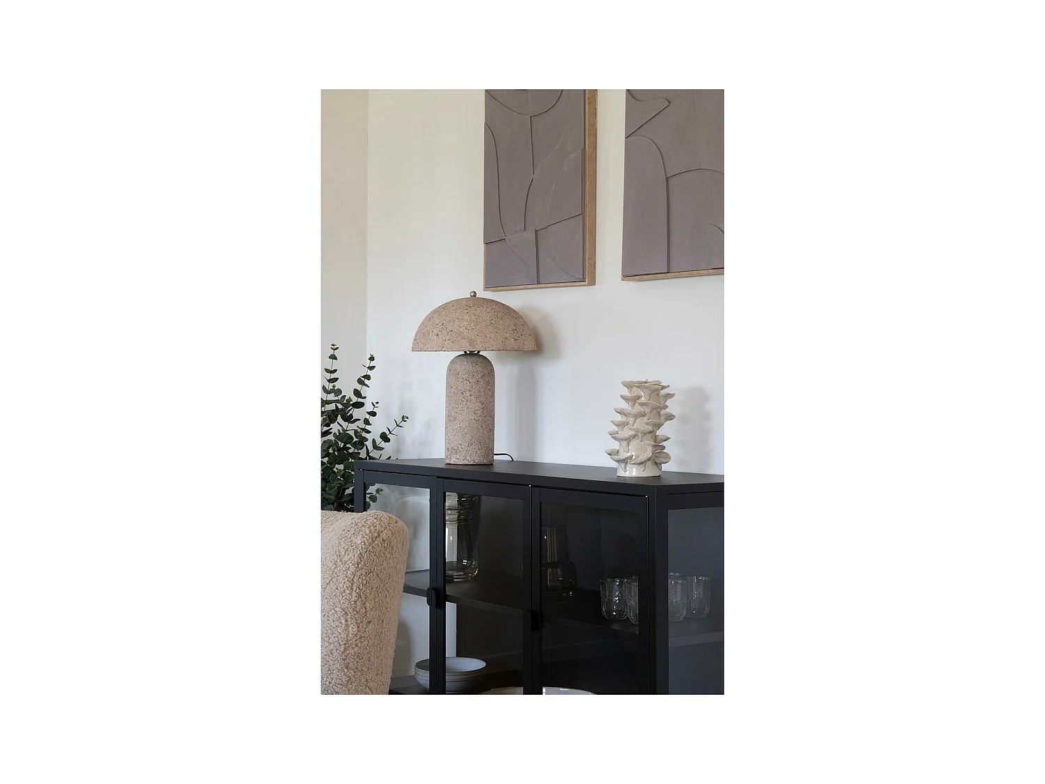 Impression sur Toile avec Cadre Madeline, Beige, 50x3x70 cm, EPIKASA