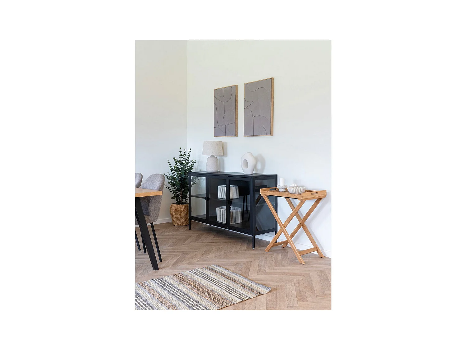 Stampa su Tela con Cornice Madeline, Beige, 50x3x70 cm, EPIKASA