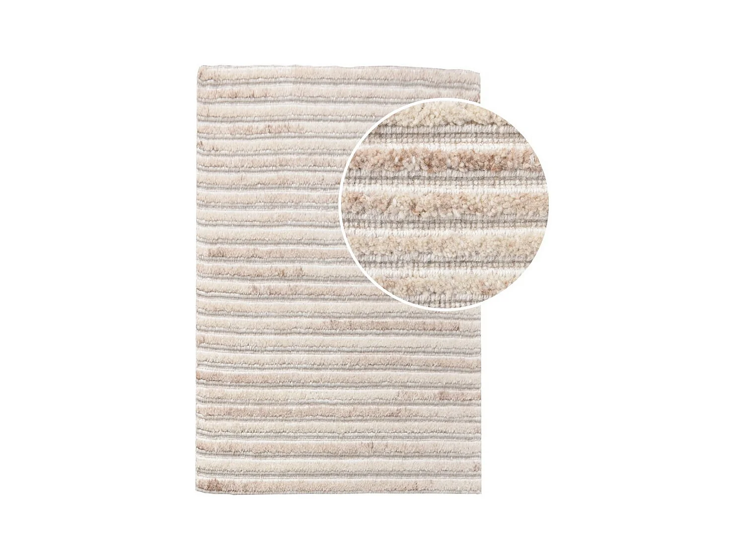 Tapis de Salon Rectangulaire Mango, Beige, 60x90x1 cm, EPIKASA