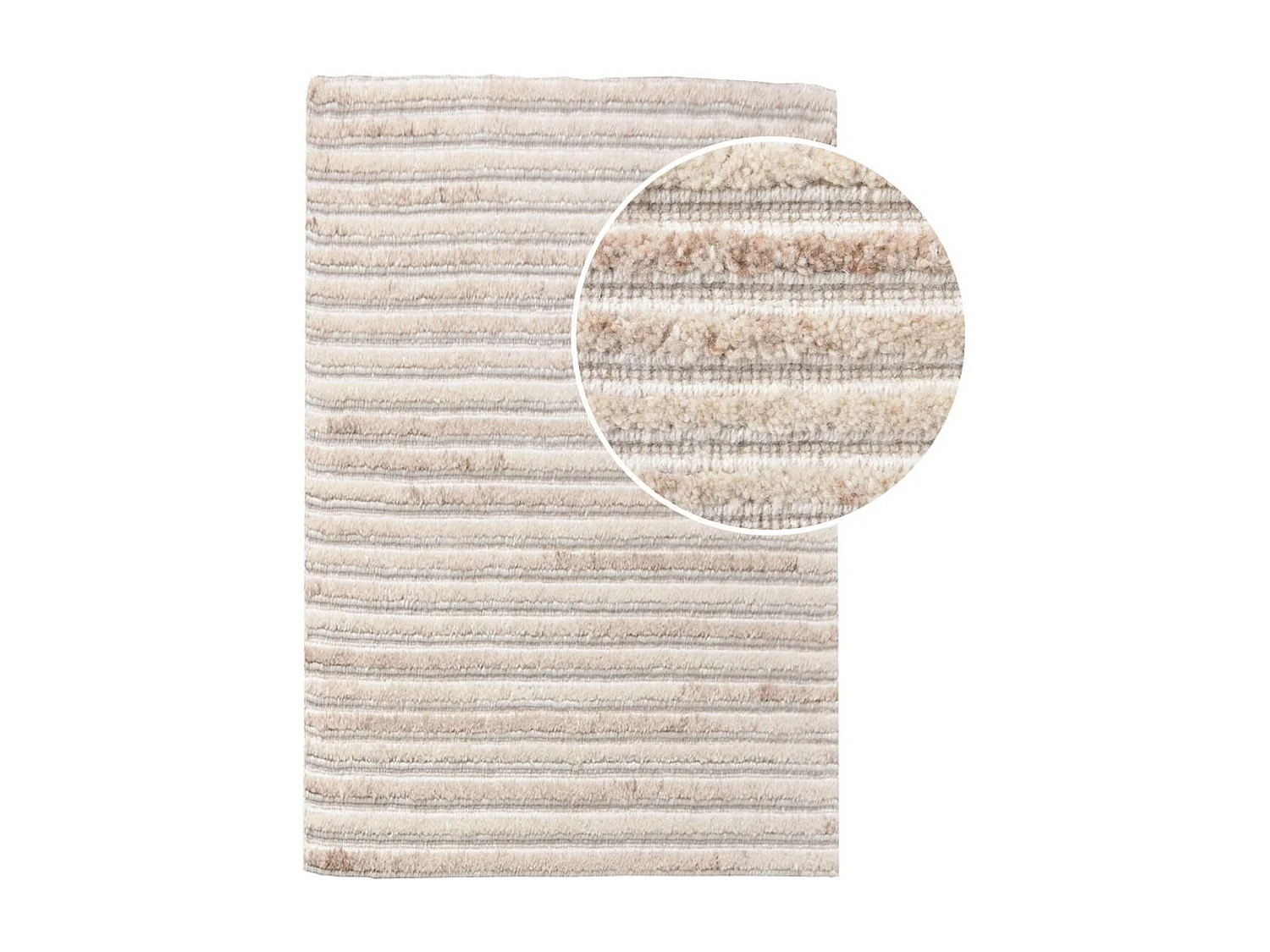 Tapis de Salon Rectangulaire Mango, Beige, 60x90x1 cm, Seven Design