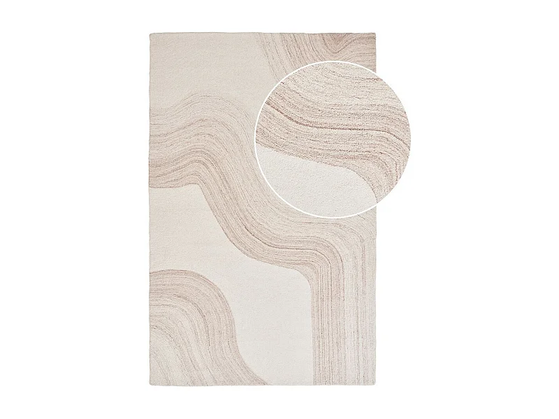 Prostokątny Dywan Surat, Beżowy, 160x230x1 cm, Seven Design