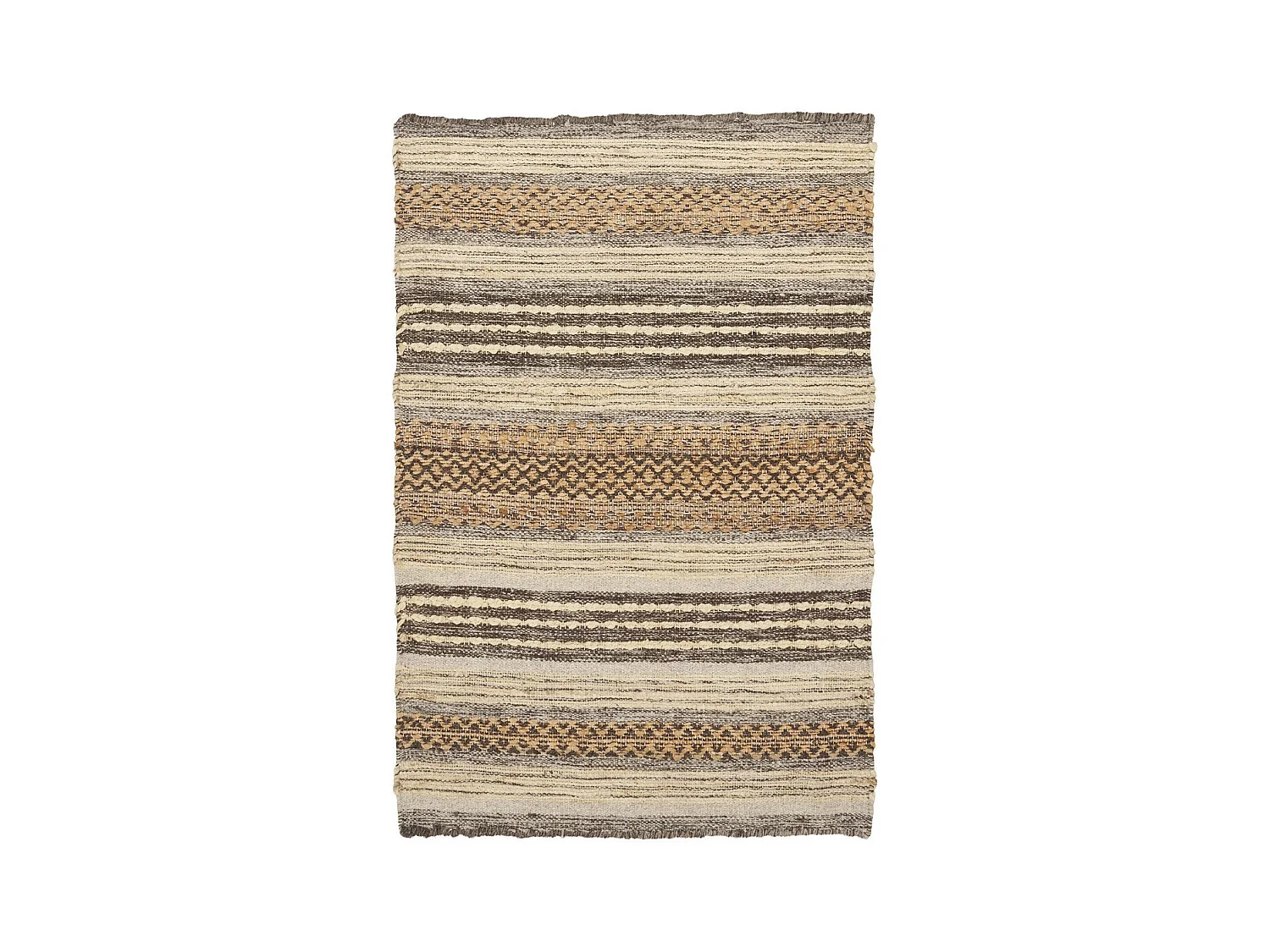 Tapis de Salon Rectangulaire Morena, Marron, 60x90x1 cm, EPIKASA