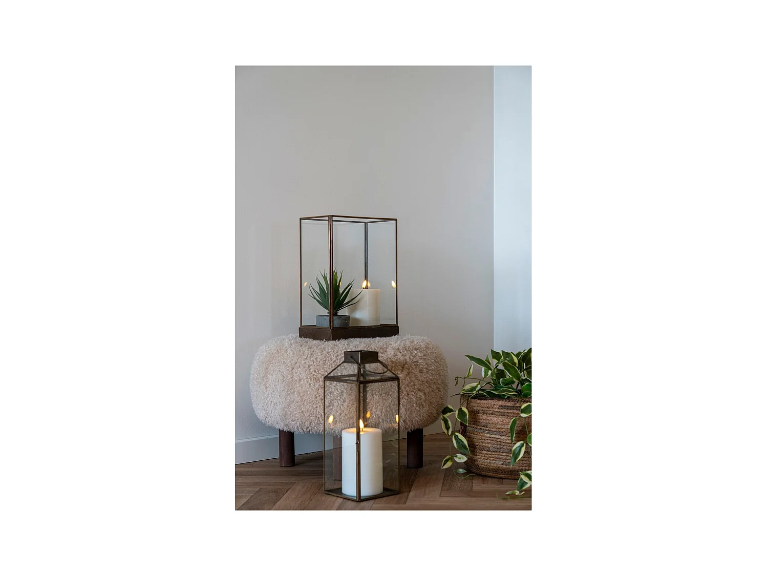 Linterna Manali, Latón, 15x25x36,5 cm, EPIKASA