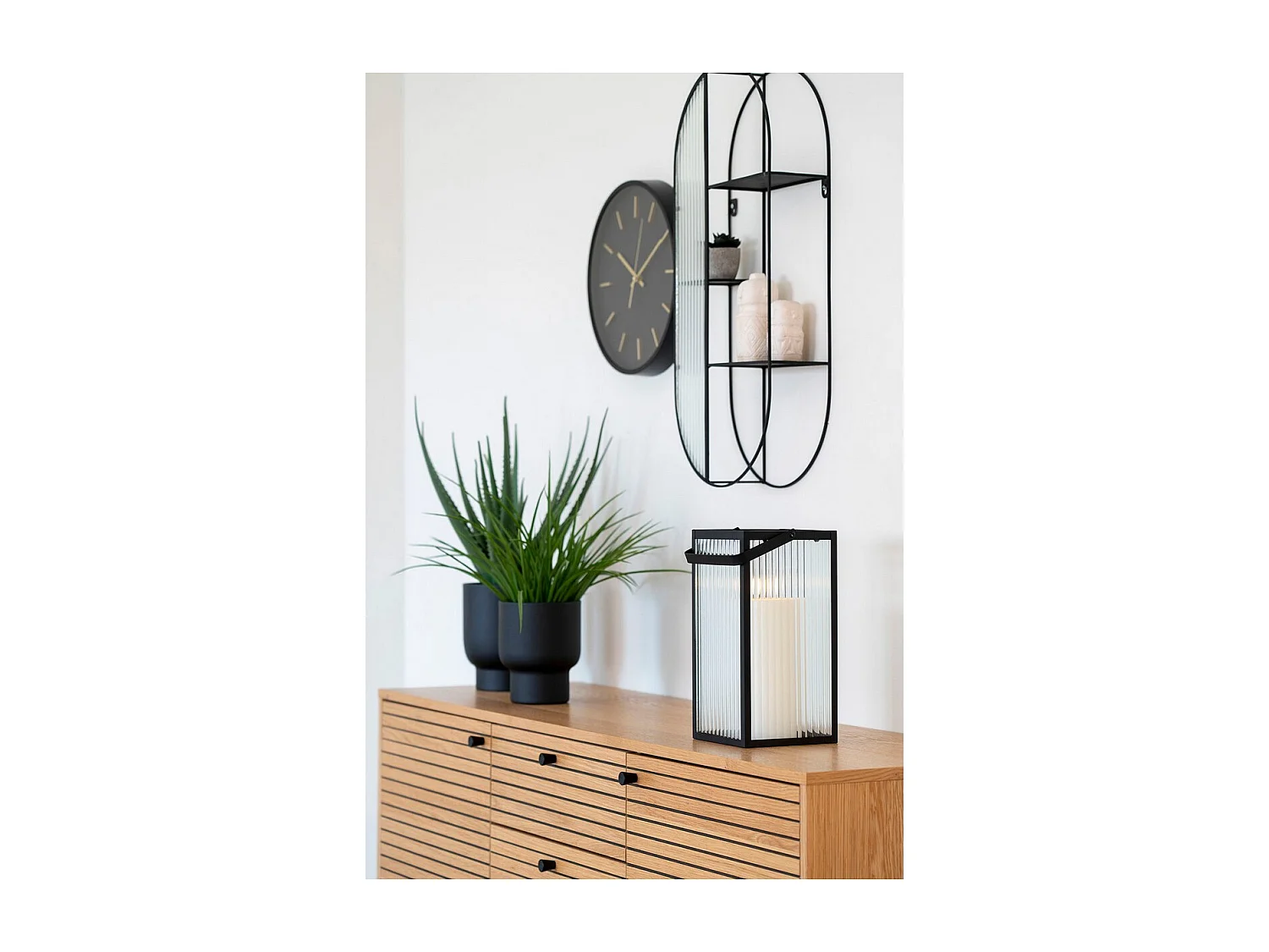 Lanterne Décorative d'Extérieur  Almonte, Noir, 15x15x30 cm, Seven Design