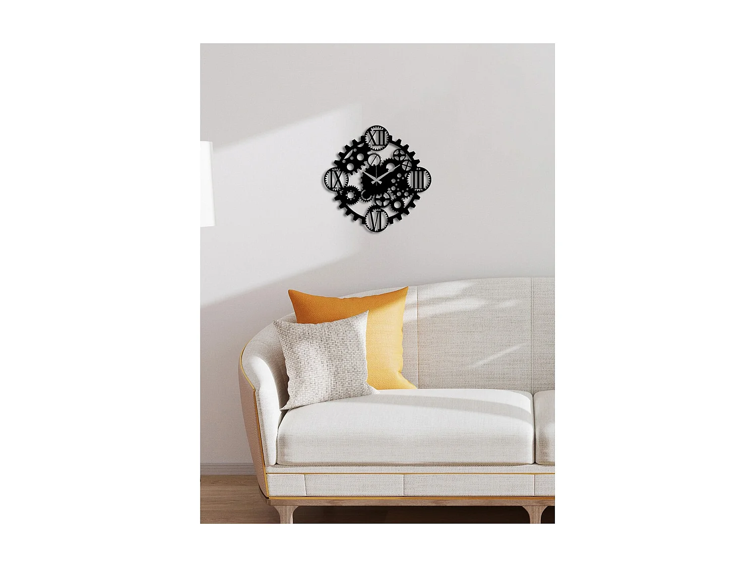 Relógio de Parede Engrenagens 4, Preto, 50x0,15x50 cm, EPIKASA
