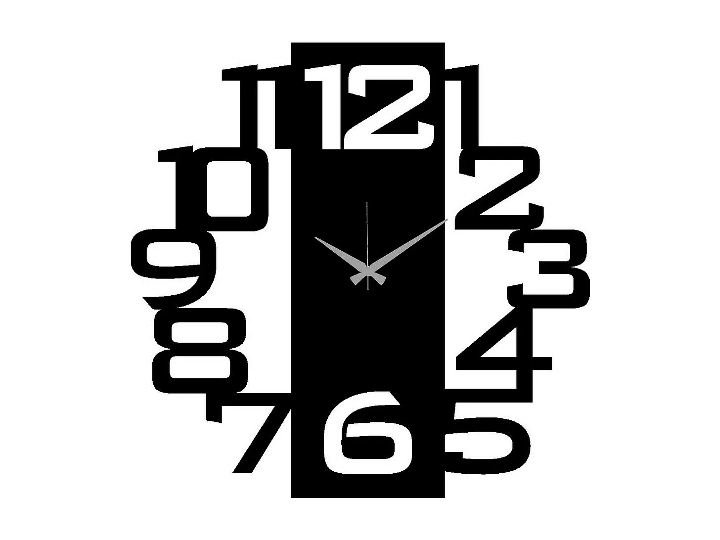 Orologio da Parete Numeri 37, Nero, 50x0,15x50 cm, EPIKASA