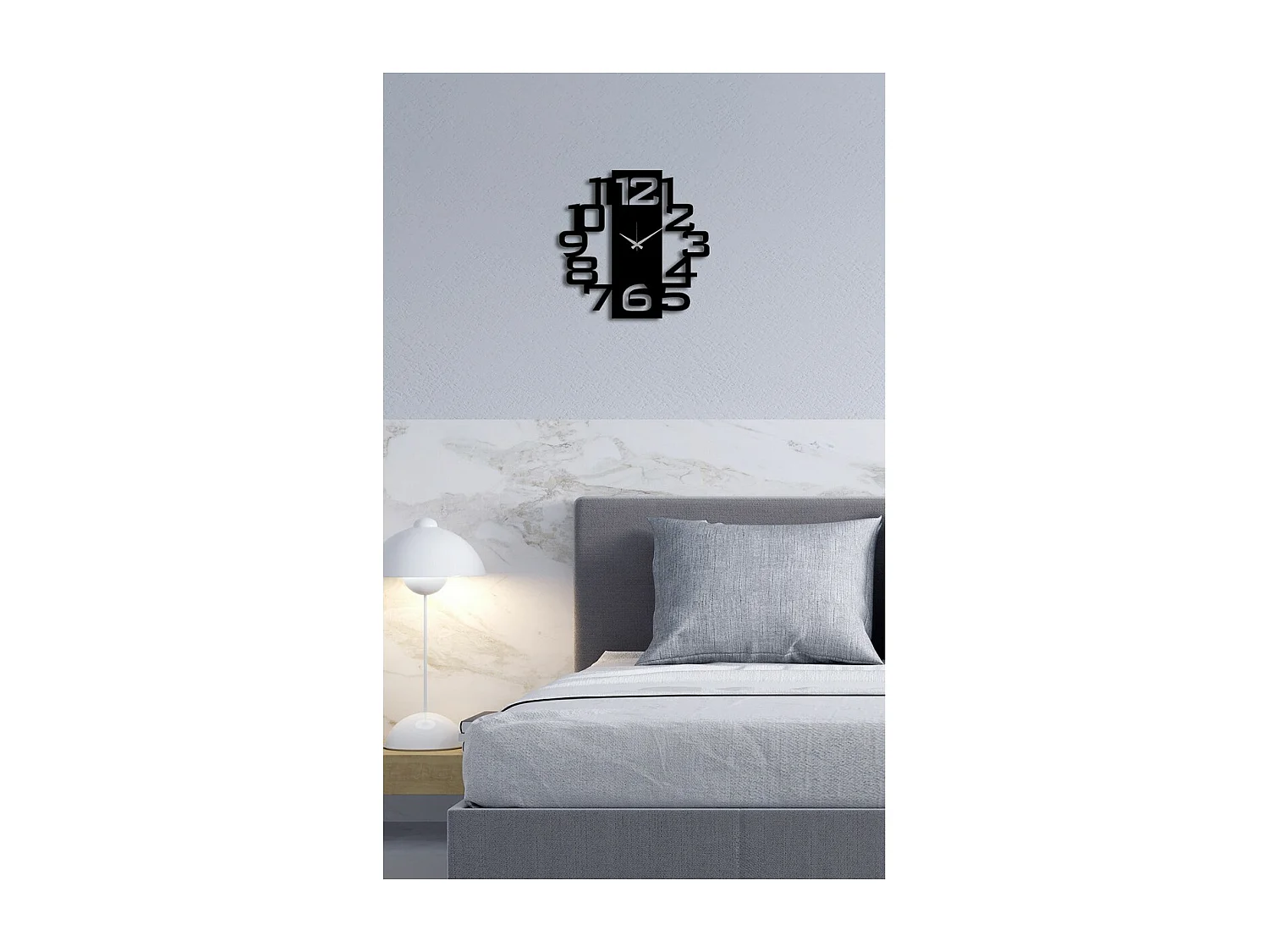 Orologio da Parete Numeri 37, Nero, 50x0,15x50 cm, EPIKASA