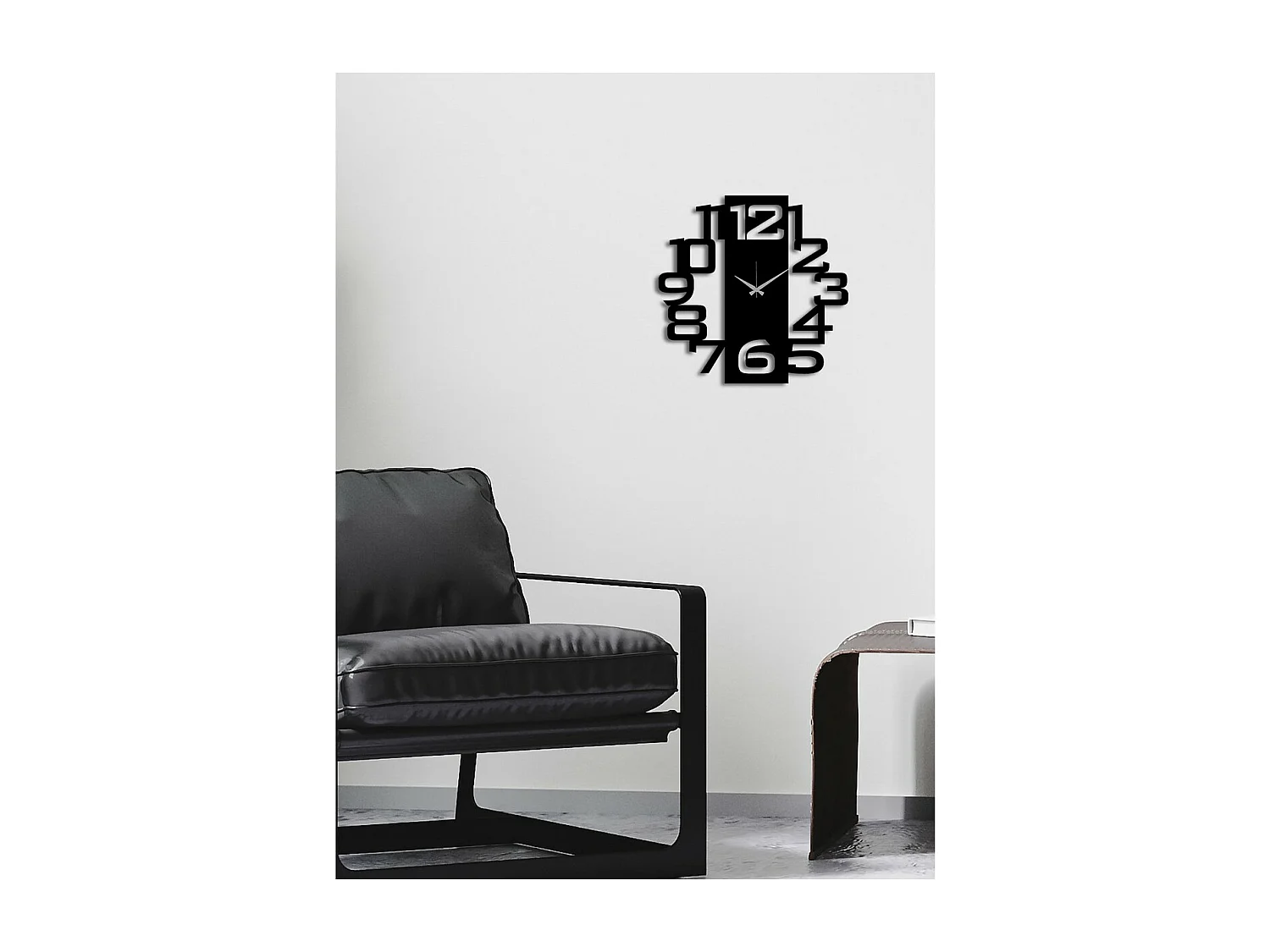 Orologio da Parete Numeri 37, Nero, 50x0,15x50 cm, EPIKASA