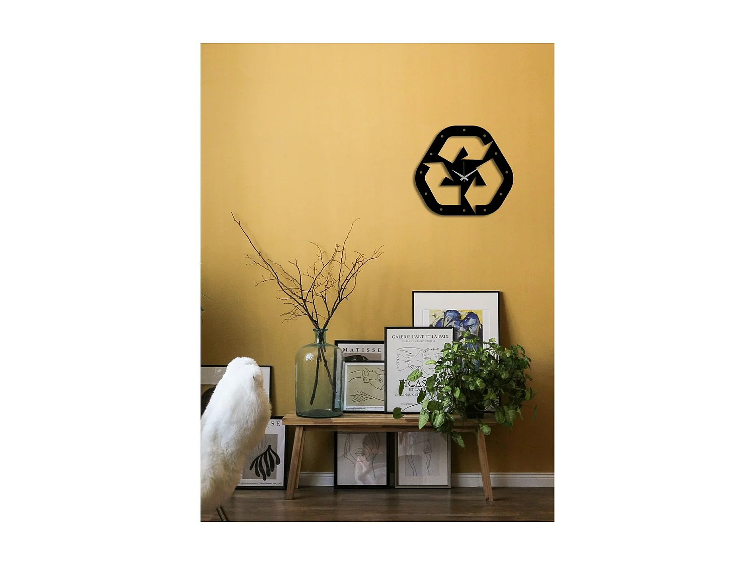 Horloge Murale Écologie, Noir, 45x0,15x41 cm, EPIKASA