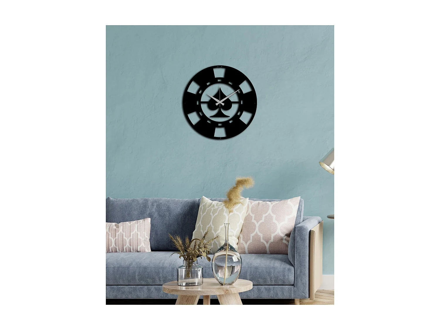 Horloge Murale Pocker, Noir, 50x0,15x50 cm, EPIKASA