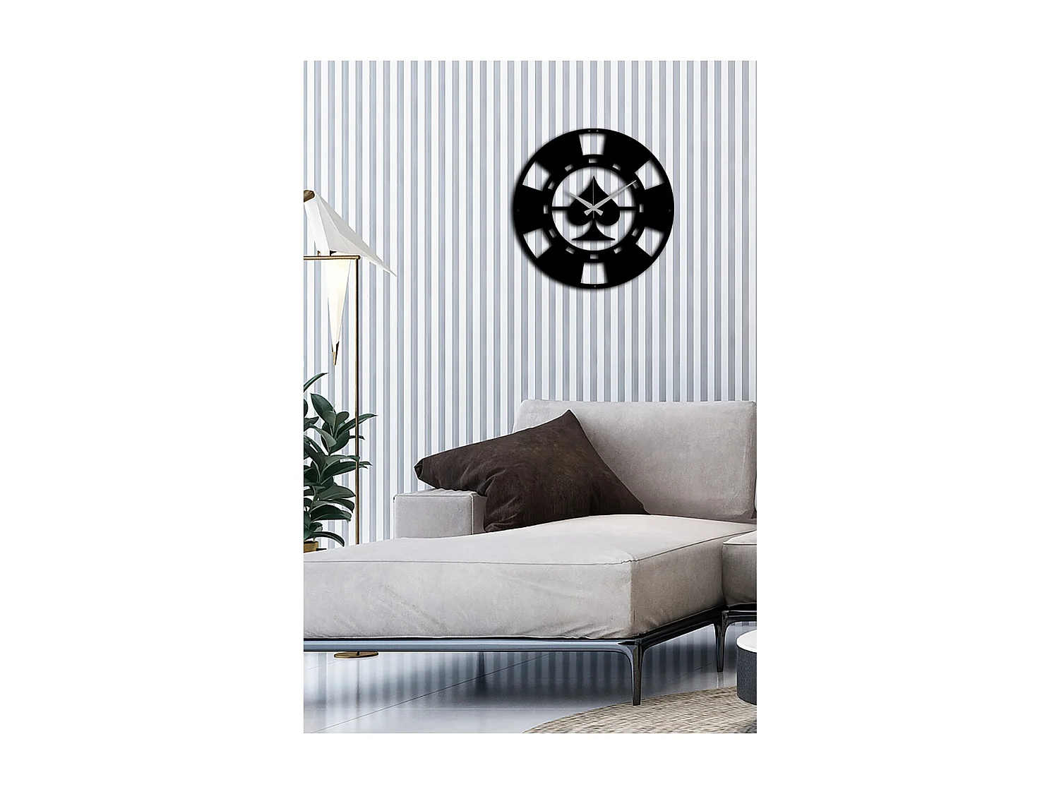 Horloge Murale Pocker, Noir, 50x0,15x50 cm, EPIKASA