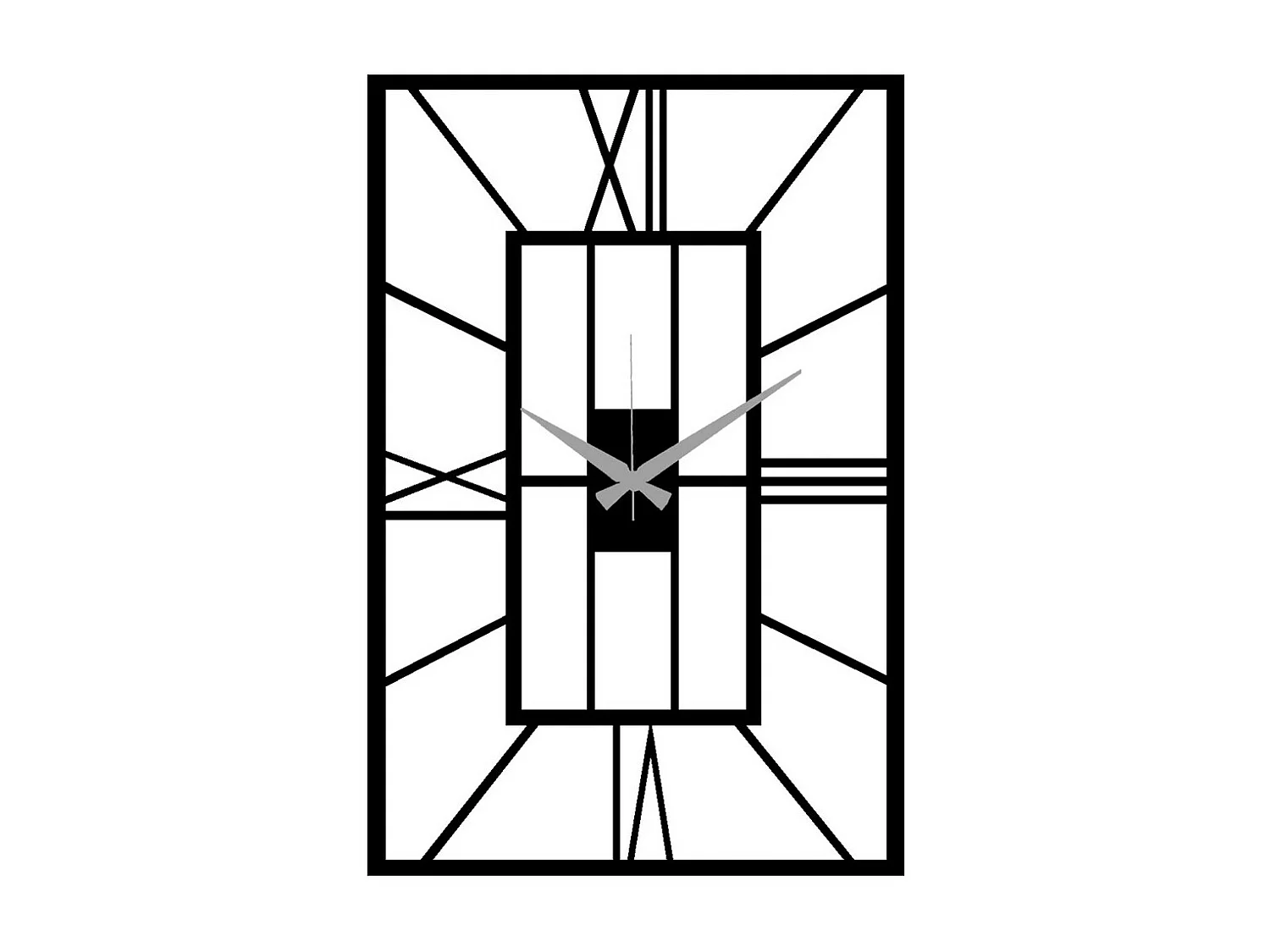 Wandklok Nummers 19, Zwart, 34x0,15x50 cm, EPIKASA