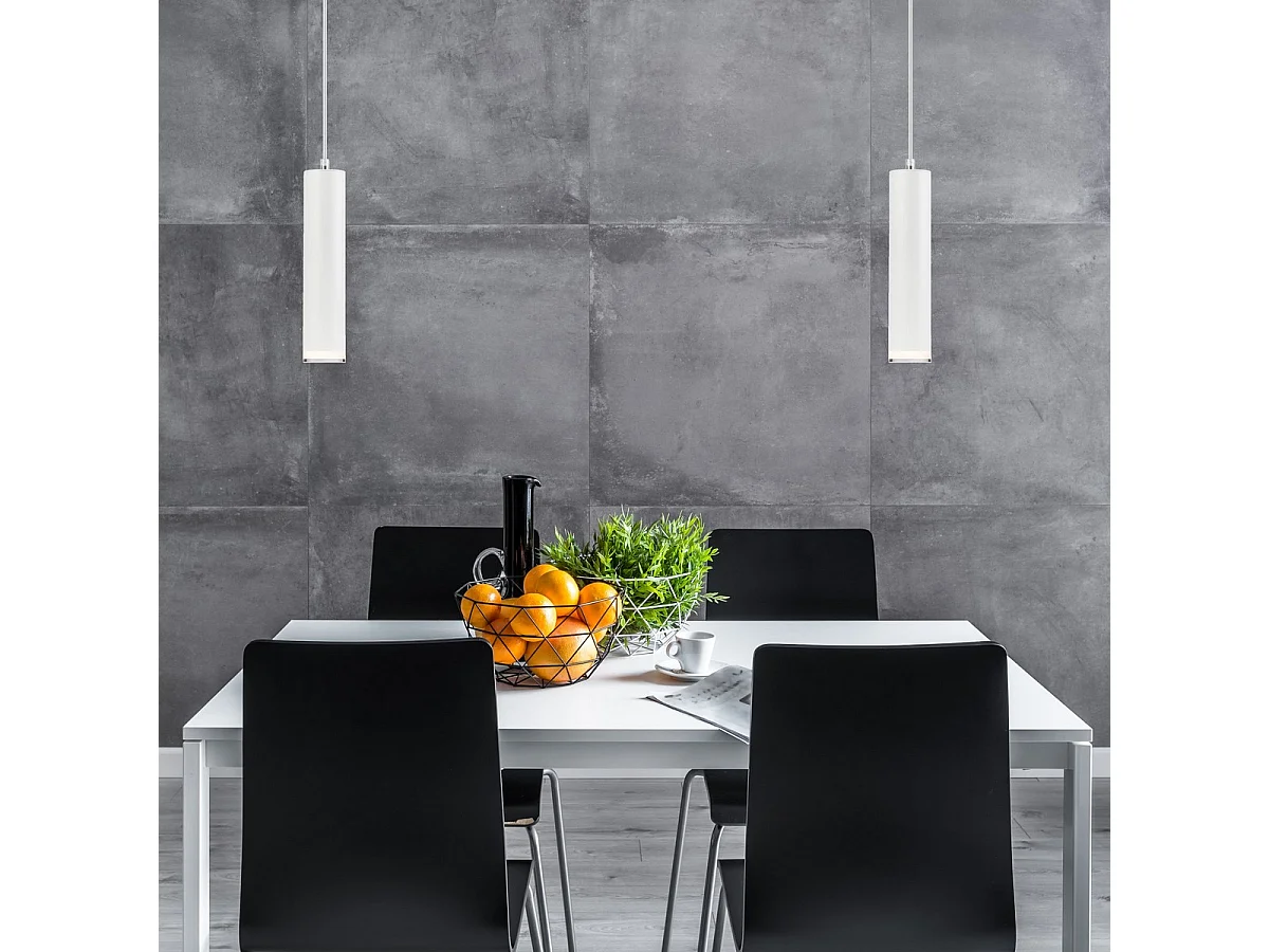 Candeeiro Suspenso Franco, Branco, 100x8x8 cm, Seven Design