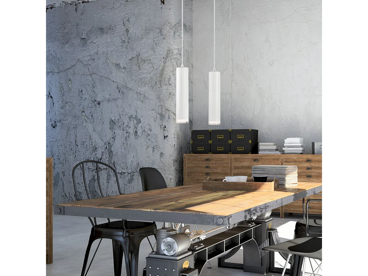 Hanglamp Franco, Wit, 99x32x8 cm, Seven Design