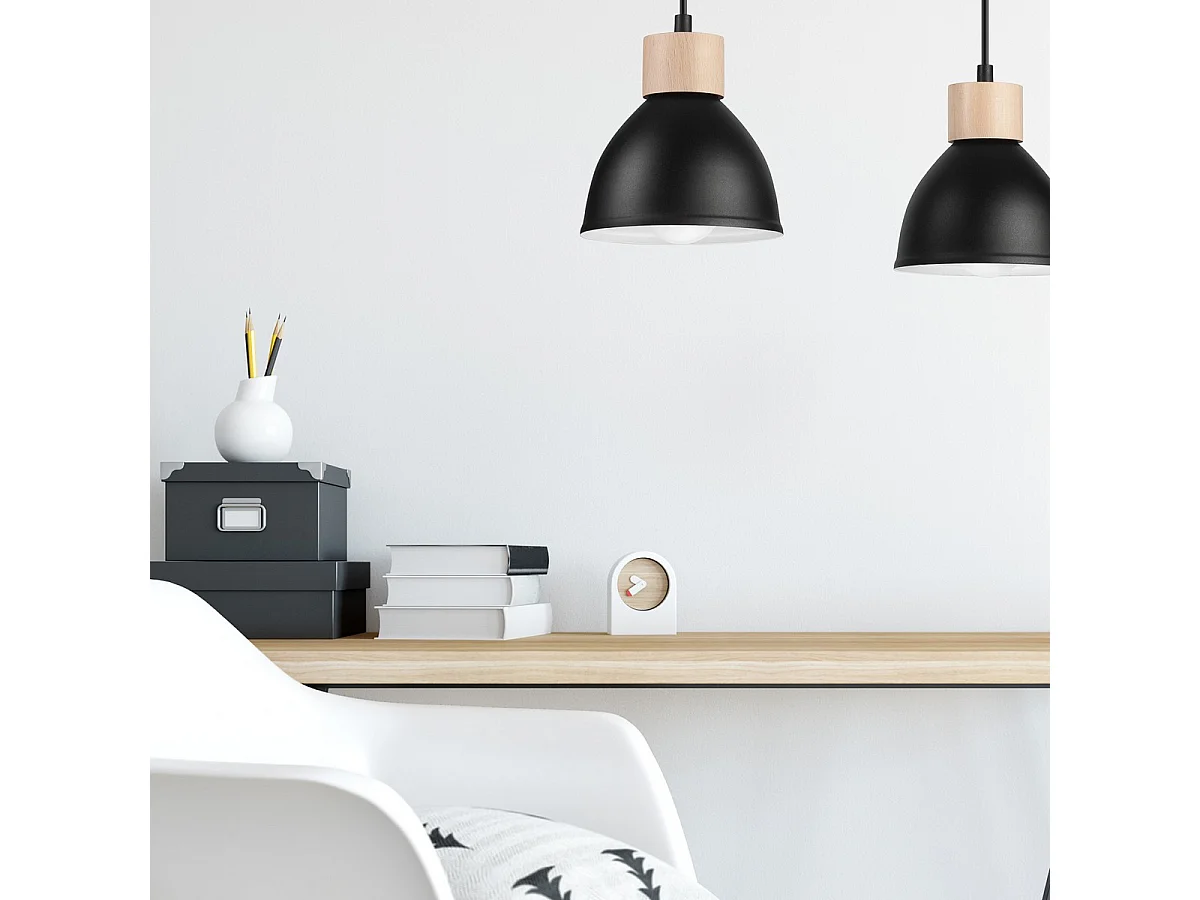 Suspension Nico, Noir, 82x48x15 cm, Seven Design