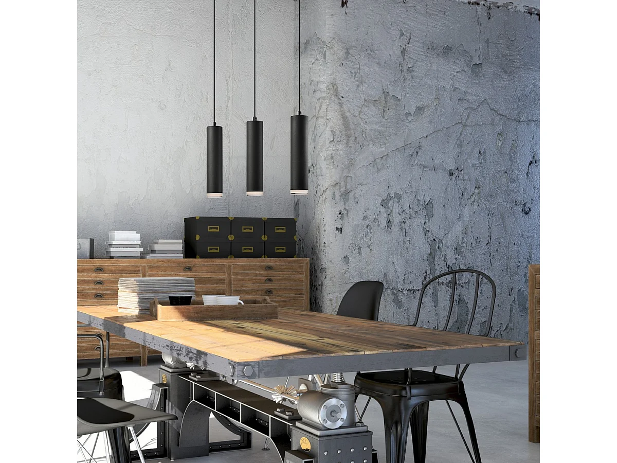 Suspension Franco, Noir, 90x50x8 cm, Seven Design