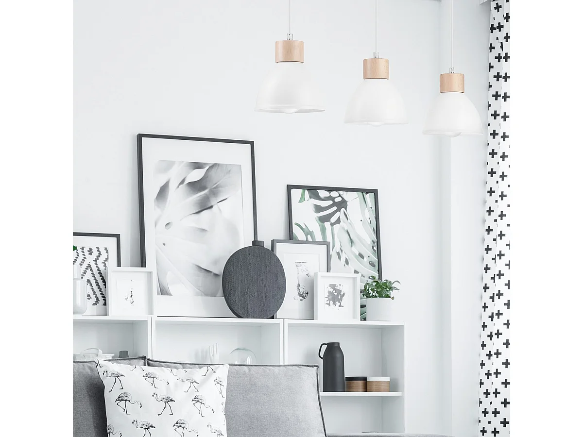 Suspension Nico, Blanc, 80x70x15 cm, Seven Design