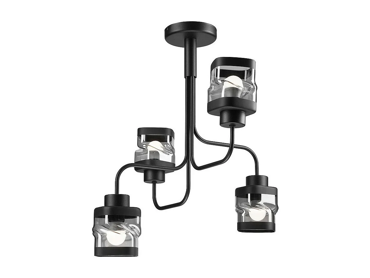 Suspension Hugo, Noir, 58x58x52 cm, Seven Design