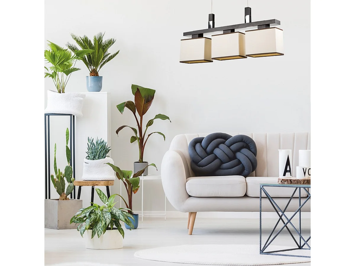 Lampada a Sospensione Amelia, Nero, 68x70x15 cm, Seven Design