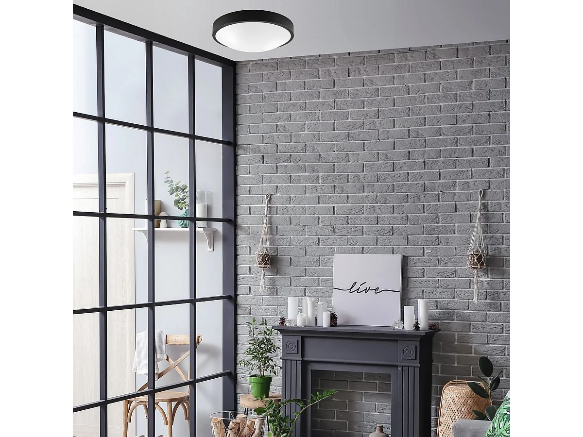 Lampa Sufitowa Jonas, Czarny, 8x36x36 cm, Seven Design