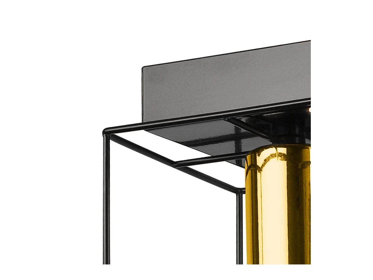 Plafondlamp Mika, Zwart, 17x50x13 cm, EPIKASA