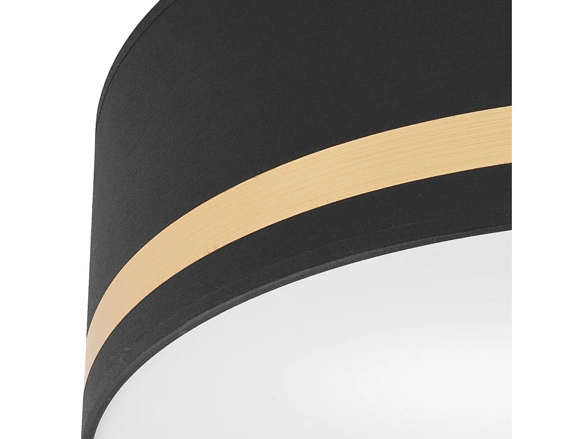 Plafondlamp Gloria, Zwart, 16x45x45 cm, Seven Design