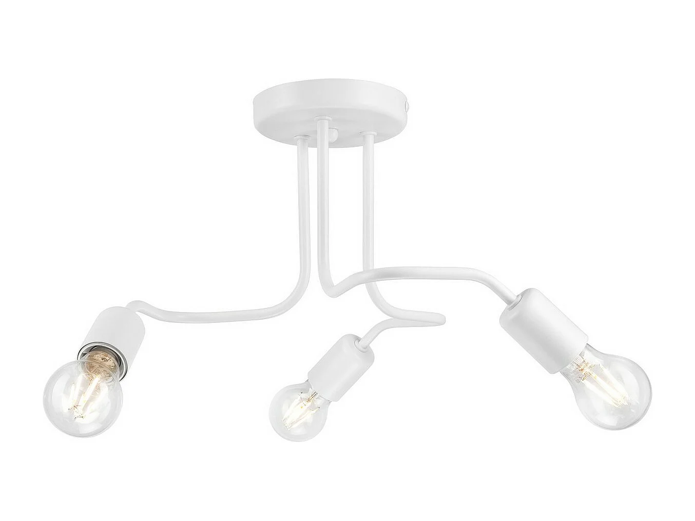 Plafondlamp Charlie, Wit, 26x40x40 cm, Seven Design