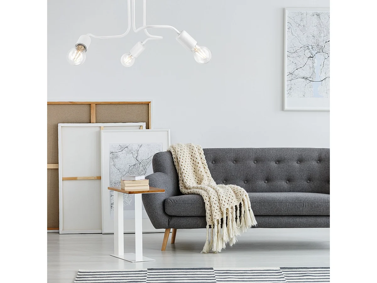 Plafondlamp Charlie, Wit, 26x40x40 cm, Seven Design