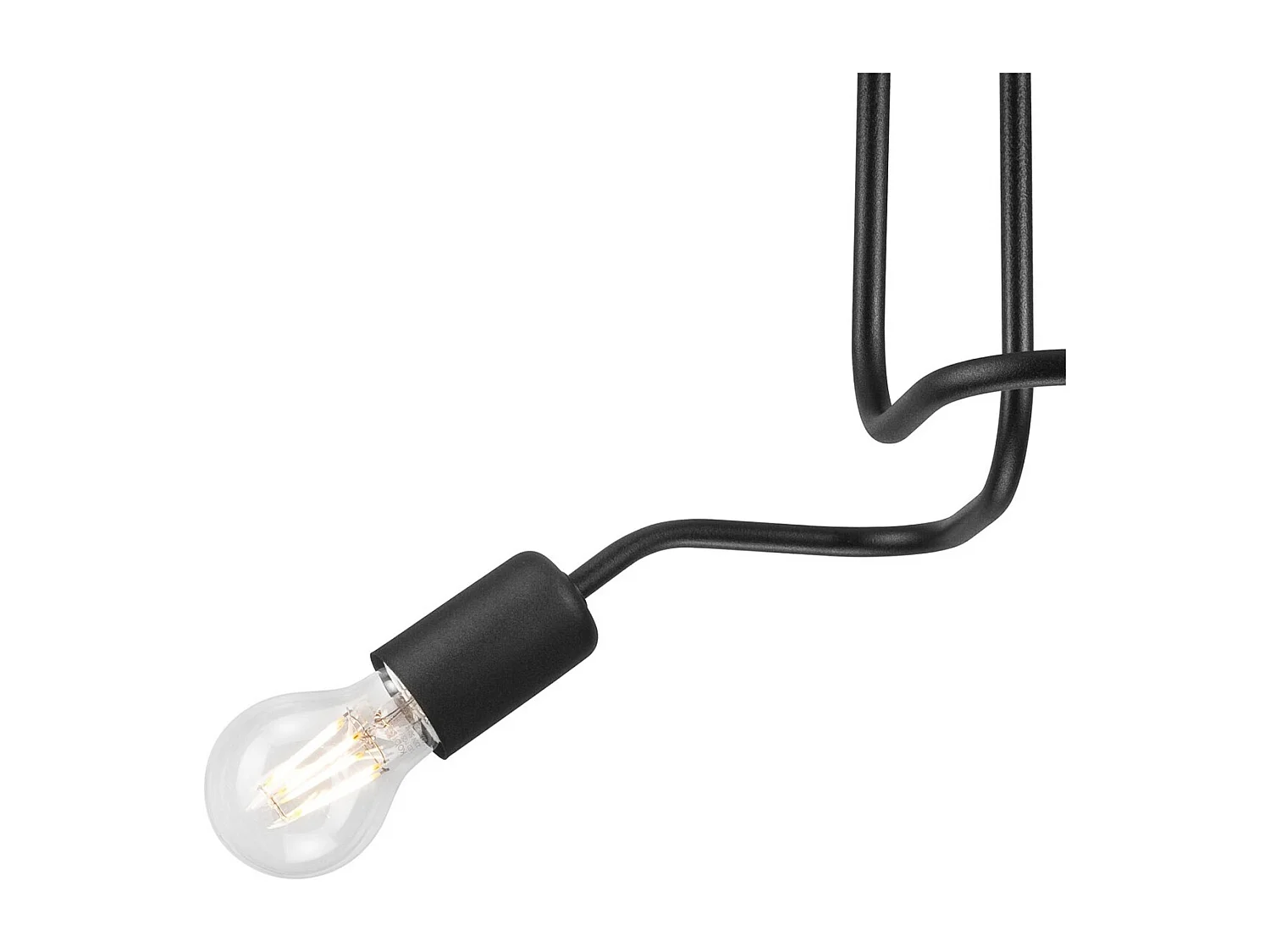 Plafondlamp Charlie, Zwart, 26x45x32 cm, Seven Design