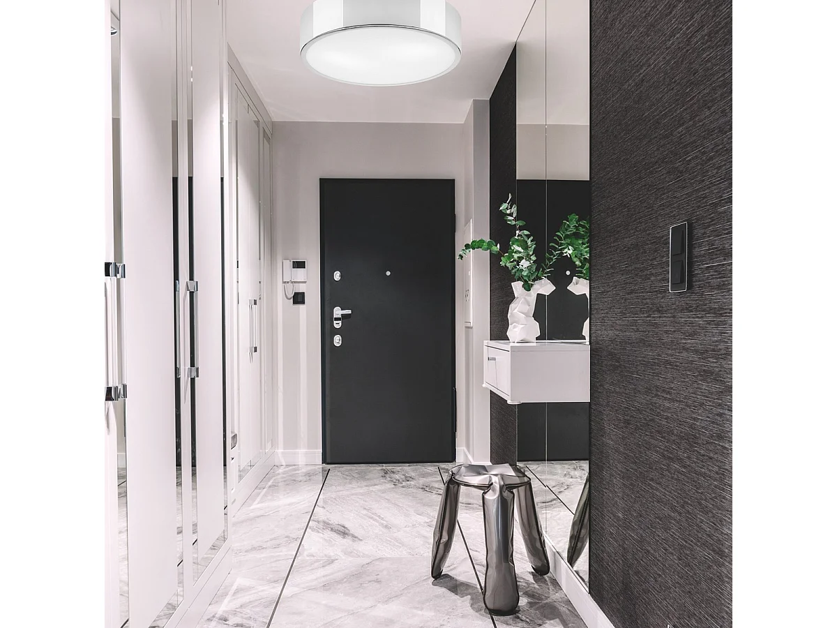 Plafonnier Dante, Blanc, 8x36x36 cm, Seven Design