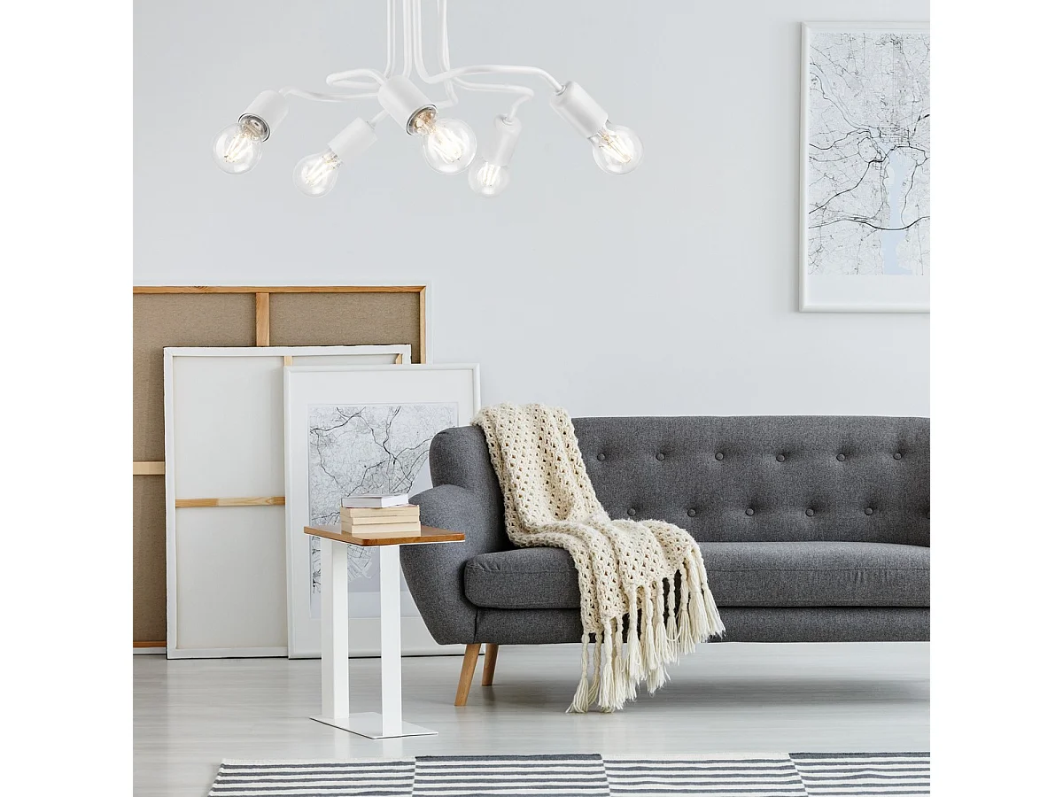 Candeeiro de Teto Charlie, Branco, 26x44x40 cm, Seven Design